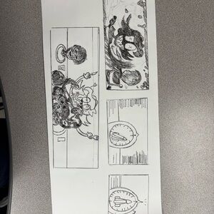 Black and White Comic Art Print